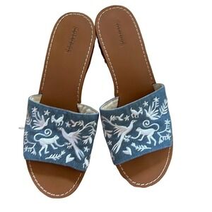 Soludos x Anthropologie mules embroidery monkey 9.5